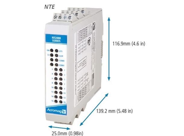 Acromag NTE2231-1111 2xETH, 8xAI (diff), 2xDI/O