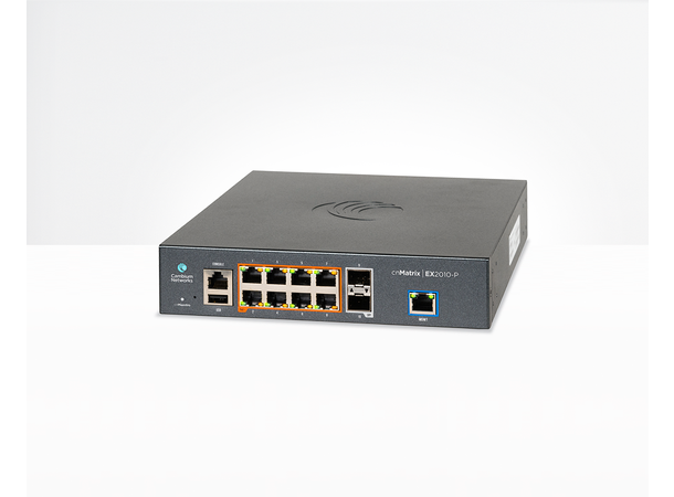 Cambium cnMatrix EX2010-P Intelligent PoE-switch, 8x1G + 2x1G SFP