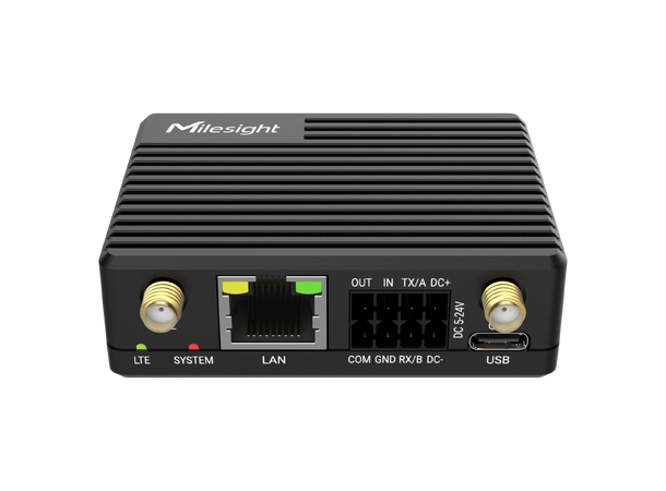 Milesight UR41 - Mini Industrial Router 4G LTE, 1xRS232+1xRS485,ETh 1 DI/O, GPS 