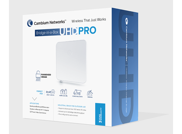 Cambium Bridge In a Box UHD PRO 5GHz, IP67, 2 x Force-19R, pre. conf. 