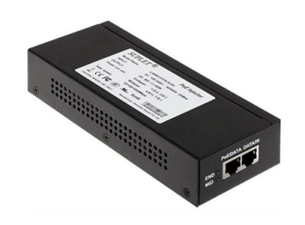 Hikvision 60W PoE injector EU 802.3af/at, 60W, (ink 1 m strømkabel)