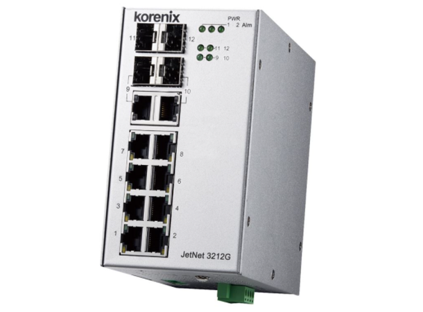 Korenix JetNet 3212G-2C2F Industrial Full Gigabit 8 + 2G SFP +2G