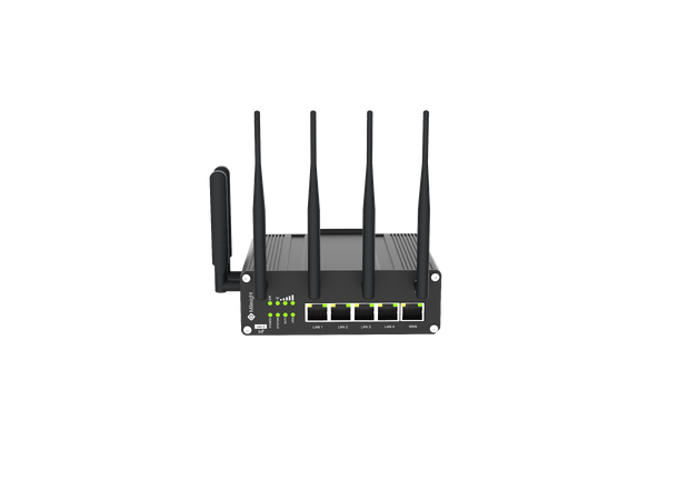Milesight UR75-500GL-G-W 5G-router 5xETH, 2xRS232/485, 1xDI/1xDO, WiFi, GPS