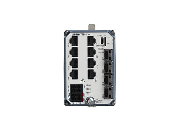Westermo Lynx 5512-F4G-T8G-LV L2 switch med 4x 1G SFP og 8x1G TX