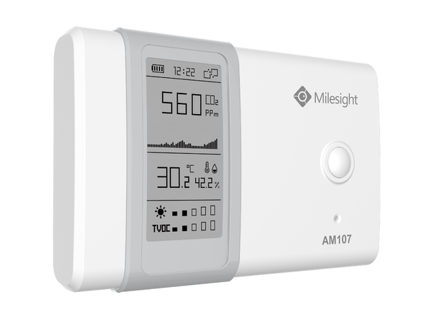 Milesight AM107 - Miljøsensor m/display LoRaWAN-sensor for Smarte Bygg