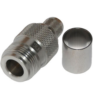 Plugg, RG213, N-Female, Full krymp Huber+Suhner, 50 Ohm