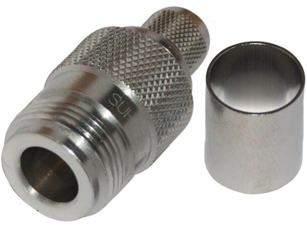 Plugg, RG213, N-Female, Full krymp Huber+Suhner, 50 Ohm