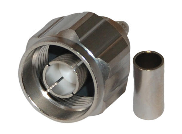 Plugg, RG58 C/U, N-Male, Full Krymp Huber-Suhner, 50Ohm
