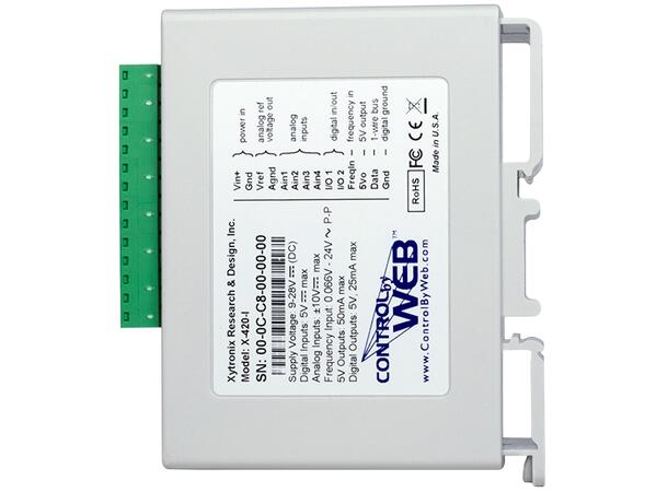 CBW X-420-E IOmodul Eth  2 rele 1wire 4Ain PoE 