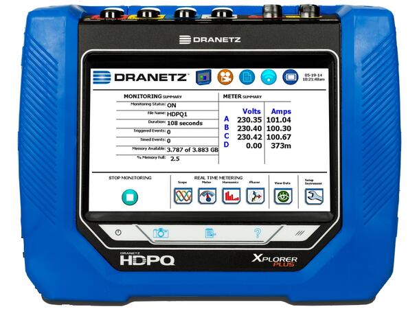 Dranetz HDPQ Xplorer Plus Nettanalysator Flex-pakke 30/300/3000A, 1-3PCT, 1-1PCT