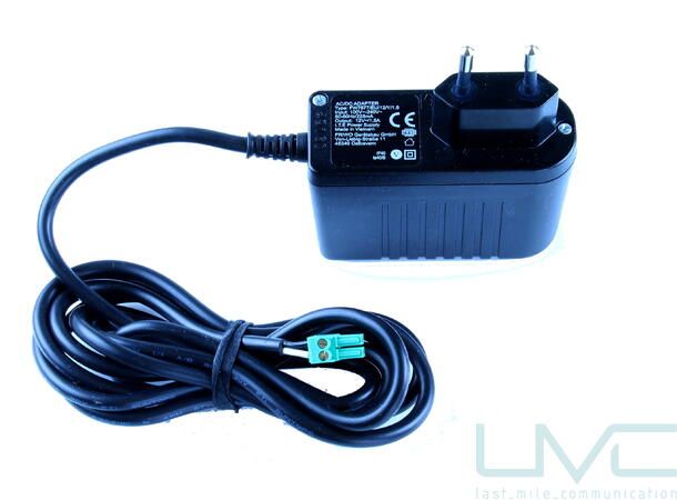 Friwo PP18 - 12VDC Strømforsyning 1.5A, m/2-pins 3.5mm plugg