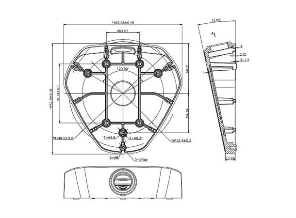 Hikvision DS-1281ZJ-DM25 Inclined ceiling mount - Fisheye