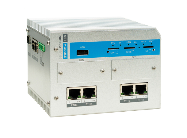 NetModule NB1810 - 4G Industriell Router LTE Adv, WiFi-ac, SFP combo, Gigabit PoE