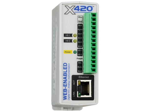 Xytronix X-420-E IOmodul Eth  2 rele 1wire 4Ain PoE