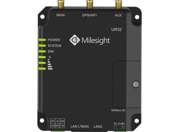 Milesight UR32-L04EU-W-485 - 4G Router 2xETH, RS232/485, DI/O, Wi-Fi 
