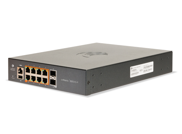 Cambium cnMatrix EX1010-P Intelligent Switch, 8x1G PoE+/ 2x1G SFP