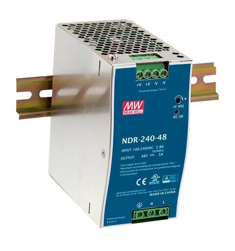 Mean Well NDR-240-24 230 VAC 24 VDC 240W 10A DIN
