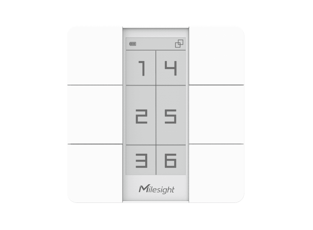 Milesight WS156 Smart Scene Panel LoRaWAN, E-ink screen, 6 buttons 