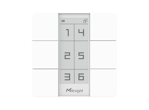 Milesight WS156 Smart Scene Panel LoRaWAN, E-ink screen, 6 buttons