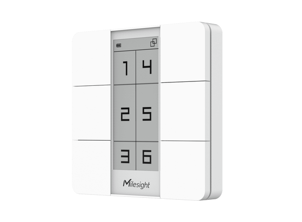 Milesight WS156 Smart Scene Panel LoRaWAN, E-ink screen, 6 buttons