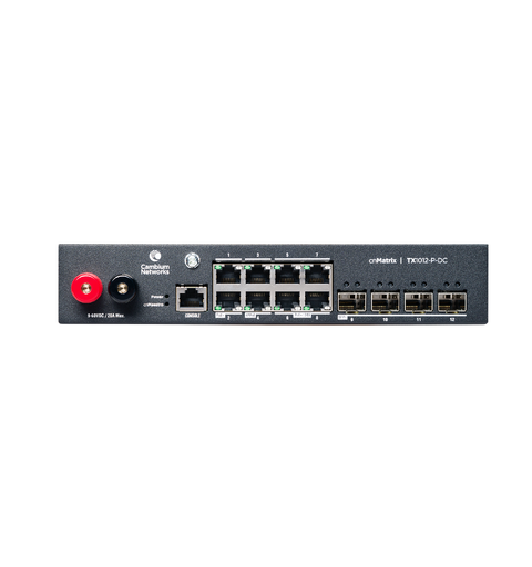 Cambium cnMatrix TX1012-P-DC 8xGbE, 4xSFP+, 802.11at/bt+24V+48V, 90W