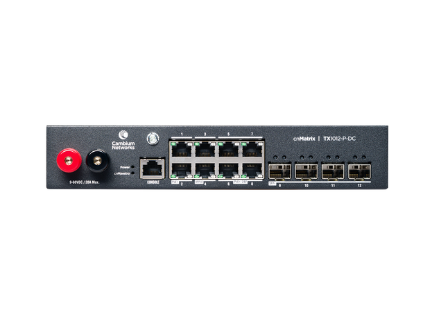 Cambium cnMatrix TX1012-P-DC 8xGbE, 4xSFP+, 802.11at/bt+24V+48V, 90W