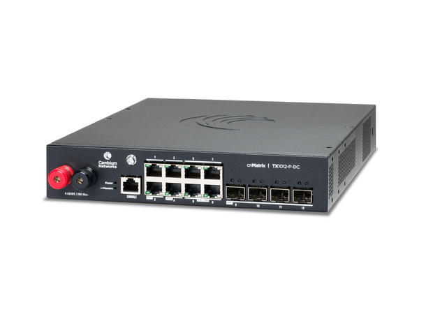 Cambium cnMatrix TX1012-P-DC 8xGbE, 4xSFP+, 802.11at/bt+24V+48V, 90W 