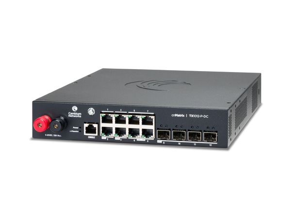 Cambium cnMatrix TX1012-P-DC 8xGbE, 4xSFP+, 802.11at/bt+24V+48V, 90W
