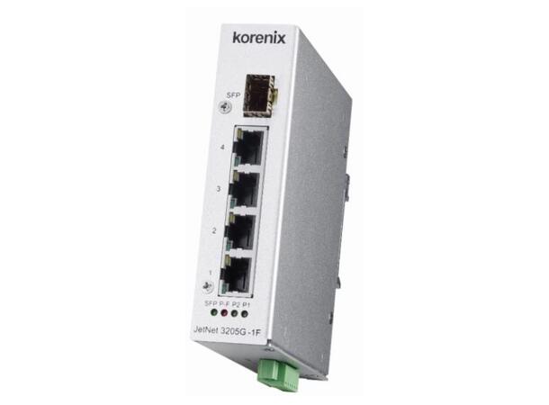 Korenix JetNet 3205G-1F Switch 1 SFP 4Tx Gb 10-60VDC 