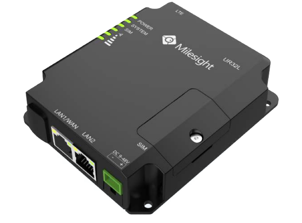 Milesight UR32L-L04EU - 4G Router 2xETH, 9-48VDC, 1xSMA-Female