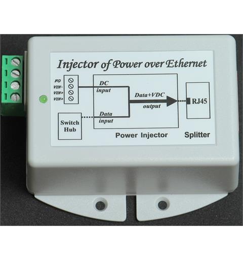 MIT-69G-1224BNRN - Passiv PoE-injektor 9-36VDC input / 24VDC output (+7/8,-4/5)