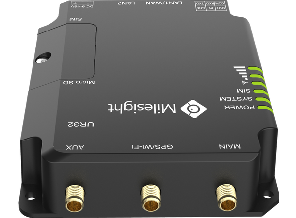 Milesight UR32-P-W 4G Router 2xETH, 1xRS232, 1xDI/1xDO, Dual-SIM, PoE