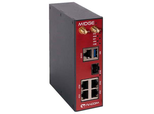 Racom MIDGE3 Industrial LPWA IoT Router Global LTE Cat-M1 / NB1/NB2