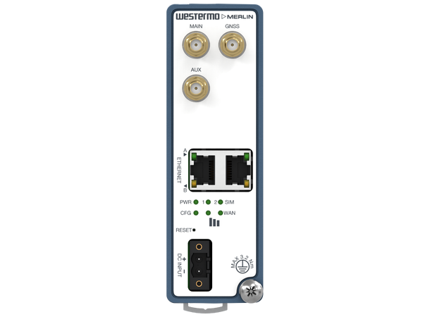 Westermo Merlin 3103 - Compact 4G router LTE Cat 4, 2xGbE, GNSS, TPM, 3xSMA-F