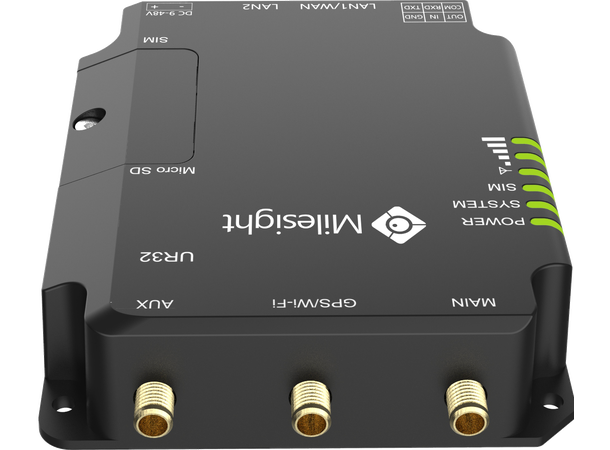 Milesight UR32-L04EU-P-W-485 - 4G Router 2xETH, RS232/485, I/O, PoE, Wi-Fi 