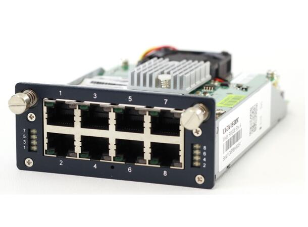 Clavister Interface Expansion Module 8 x GbE PoE ports, inc. PSU 